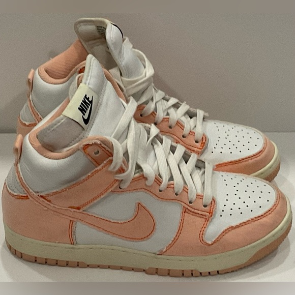 Nike Shoes - Nike Dunk High Next Nature peach white women’s 8.5